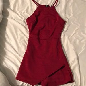 Red Charlotte Russe romper